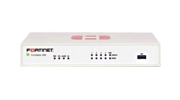 FG30ELENCBDL Fortinet BDLFortiGate-30E 10/100/1000Base-T 4 x RJ-45 1 x WAN Manageable 1U Firewall Appliances