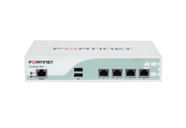 FG80DBDL90048 Fortinet 80-D +2 x USB Ports + 4 x GE RJ45 Ports Maximum Managed Switch 4y FortiCare Firewall