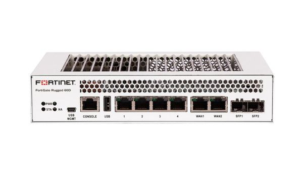 FGR-60D-USG-BDL-810-60 Fortinet 4x GE RJ45 Ports 2x Shared Media Ports Firewall 5 Year 24x7 FortiCare FortiGuard ENT Protection
