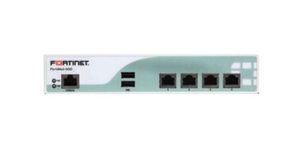 FML-60D-BDL Fortinet FortiMail 60D 4-Ports 1000Base-T GbE 4 x RJ-45 Manage Desktop Firewall