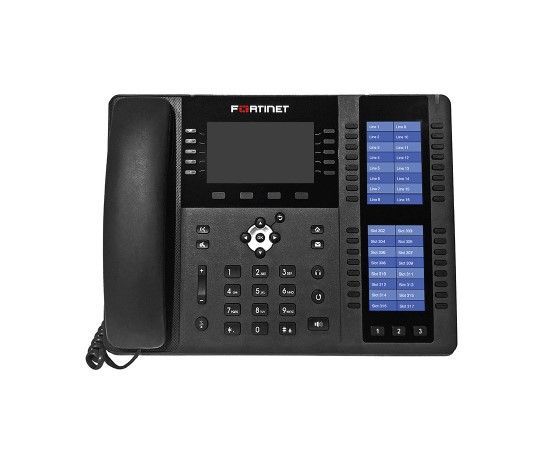 FON-580 Fortinet High end IP phone with 4.3inch dual 3.5inch Color Screens 106 prog keys PoE 10/100/1000 LAN PC Connections