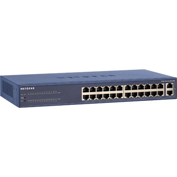 FS526T Netgear Prosafe FS526T 24 x RJ-45 10/100Base-TX + 2 x SFP Ports Layer 3 Managed Gigabit Ethernet Network Switch