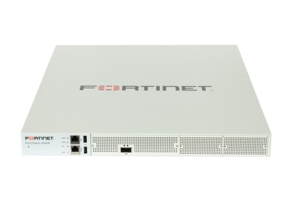FTS-4000E-BDL-293-12 Fortinet FT 4000E 1 x GE RJ45 1 x 100GE QSFP28 2 TB HDD Storage 1U Network Testing Device 1 Yr 24x7 FC