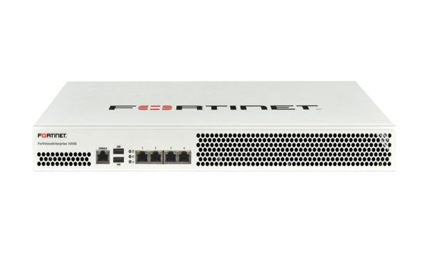 FVE-1000E-T-BDL-311-12 Fortinet FV Ent 1000E-T 1000Base-T GE T/E-carrier 4 x RJ-45 1 x FXS 4 x FXO Manage 1U High VoIP Gateway