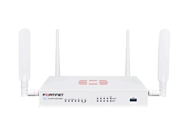 FWF-30E-3G4G-INTL-BDL-974-12 Fortinet FortiWiFi 30E-3G4G 1000Base-T 4 x RJ-45 1 x WAN Firewall Appliances
