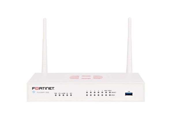 FWF-50E-2R-BDL-871-36 Fortinet FortiWiFi 50E-2R 7 x Ports GE RJ-45 + 2 x Ports WAN + 5 x Ports GE RJ-45 Switch Wireless 802.11a/b/g/n Managed Network Security/Firewall Appliance with 3Y 8X5 FC