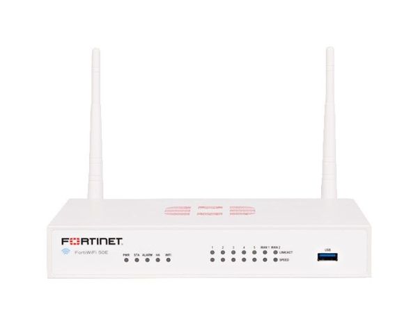 FWF-50E-BDL-974-36 Fortinet FortiWiFi 50E 7 x Ports GE RJ-45 + 2 x Ports WAN + 5 x Ports GE RJ-45 Switch Wireless 802.11a/b/g/n Managed Network Security/Firewall Appliance with H+ 5Y 24X7 FC