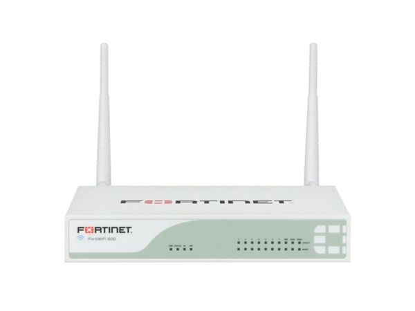 FWF-60D-BDL-974-36 Fortinet FortiWifi 60D 10-Ports GbE WLAN IEEE 802.11n 10 x RJ-45 Manage Desktop Network Security Appliance