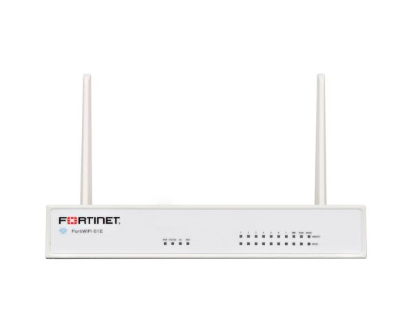 FWF-61E-A-BDL-950-36 Fortinet FortiWiFi 61E 10 x Ports GE RJ-45 + 7 x Ports Internal Ports + 2 x Ports WAN + 1 x Port DMZ Port Managed Network Security/Firewall Appliance with 3Y 24X7 FC