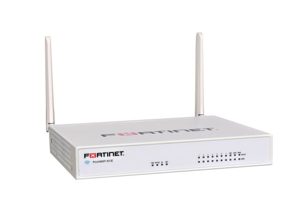 FWF-61E-BDL-964-12 Fortinet FortiWiFi 61E 10 x Ports GE RJ-45 + 7 x Ports Internal Ports + 2 x Ports WAN + 1 x Port DMZ Port Managed Network Security/Firewall Appliance with 1Y 24X7 FC