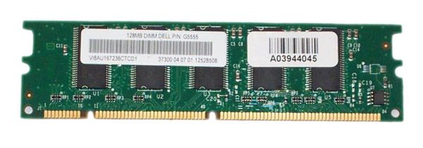 G5555 Dell 128MB 100MHz PC100 ECC Registered CL2 168-Pin DIMM 3.3V Memory Module