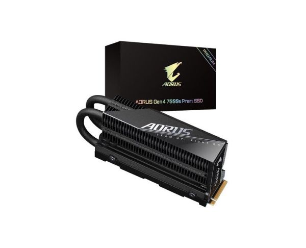 GP-AG70S2TB-P Gigabyte Aorus Gen4 7000s Prem 2TB Triple-Level Cell PCI-Express 4.0 x4 NVMe M.2 2280 Solid State Drive