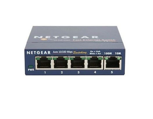 GS105NA Netgear ProSafe 5-Port 10/100/1000Base-T Gigabit Ethernet Switch
