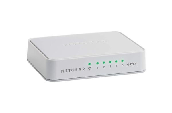 GS205 Netgear 200 Series GS205 5 x RJ-45 Ports 10/100/1000Base-T Layer 2 Unmanaged Gigabit Ethernet Network Switch