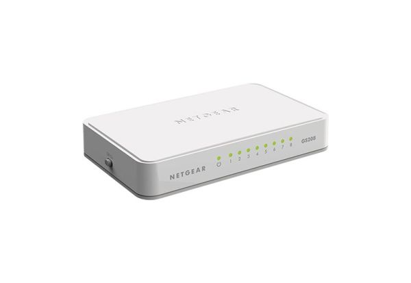 GS208v2 Netgear GS208 v2 8 x RJ-45 Ports 10/100/1000Base-T Layer 2 Unmanaged Gigabit Ethernet Network Switch