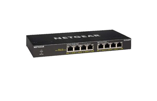GS308PP Netgear GS308PP 300 Series 8 x RJ-45 Ports PoE 10/100/1000Base-T Unmanaged Gigabit Ethernet Network Switch