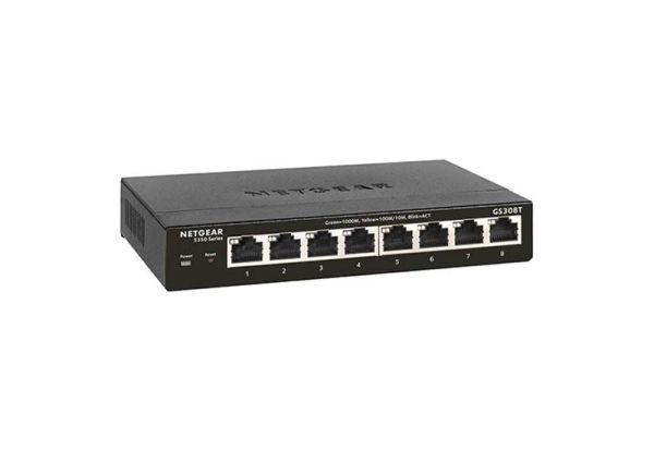 GS308T Netgear S350 Series GS308T 8 x RJ-45 Ports 10/100/1000Base-T Unmanaged Gigabit Ethernet Network Switch