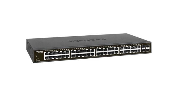 GS348T Netgear Prosafe 300 Series GS348T 48 x Ports 10/100/1000Base-T + 4 x SFP Ports Layer 2 Managed Rack-mountable Gigabit Ethernet Network Switch