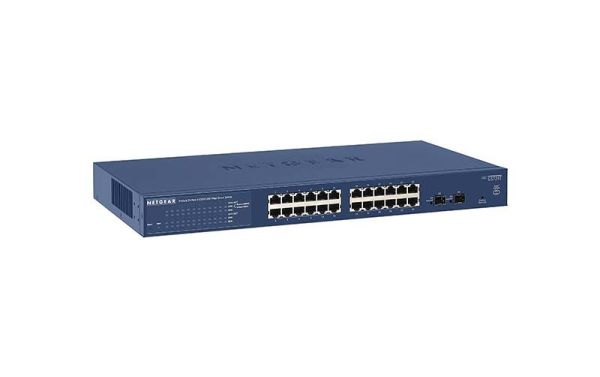 GS724Tv4 Netgear Prosafe GS724T 24 x RJ-45 Ports 10/100/1000Base-T + 2 x SFP Ports Layer 3 Managed 1U Rack-mountable Gigabit Ethernet Network Switch