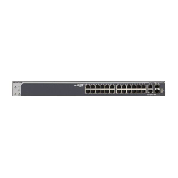 GS728TX Netgear Prostate S3300-28X 24 x RJ-45 Ports 10/100/1000Base-T + 2 x Copper SFP+ Ports + 2 x SFP+ Ports Layer 3 Managed Gigabit Ethernet Network Switch