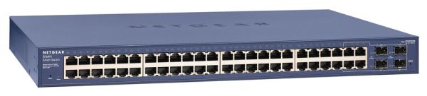 GS748T NetGear ProSafe 48-Ports RJ-45 10/100/1000Mbps Gigabit Ethernet Smart Switch with 4x SFP Ports