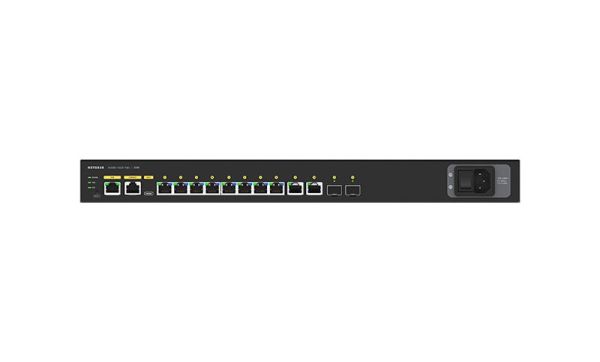 GSM4212P Netgear M4250 Series M4250-10G2F-PoE+ 8 x RJ-45 Ports PoE+ 10/100/1000Base-T + 2 x RJ-45 Ports + 2 x SFP Ports Layer 3 Managed 1U Rack-mountable Gigabit Ethernet Network Switch