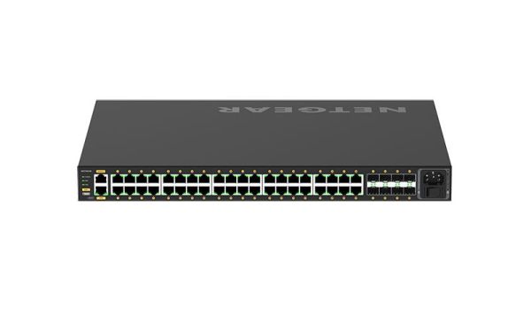 GSM4248PX Netgear M4250 Series M4250-40G8XF-PoE+ 40 x RJ-45 Ports PoE+ 1000Base-T + 8 x SFP+ Ports Layer 3 Managed 1U Rack-mountable Gigabit Ethernet Network Switch
