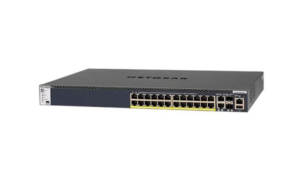 GSM4328PA Netgear Prosafe M4300 Series M4300-28G-PoE+ 24 x RJ-45 Ports PoE+ 1000Base-T + 2 x SFP+ Copper Ports + 2 x SFP+ Ports Layer 3 Managed Rack-mountable Gigabit Ethernet Network Switch