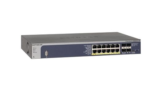GSM7212F-100NES Netgear 12-Port 10/100/1000 (PoE) Layer-2 Managed Stackable Gigabit Ethernet Switch with 4 Shared SFP Ports Rack-Mountable