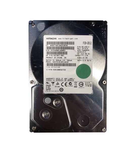 H3D10003272S Hitachi Deskstar 7K2000 1TB 7200RPM SATA 3GB/s 32MB Cache 3.5-inch Hard Disk Drive
