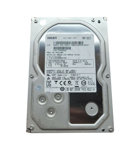 H3D20006472S Hitachi Deskstar 7K3000 2TB 7200RPM SATA 6GB/s 64MB Cache 3.5-inch Hard Disk Drive