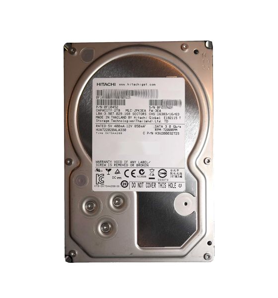 H3U20003272S Hitachi 2TB 32MB Cache 7200RPM SATA 3GB/s 3.5-inch Hard Disk Drive