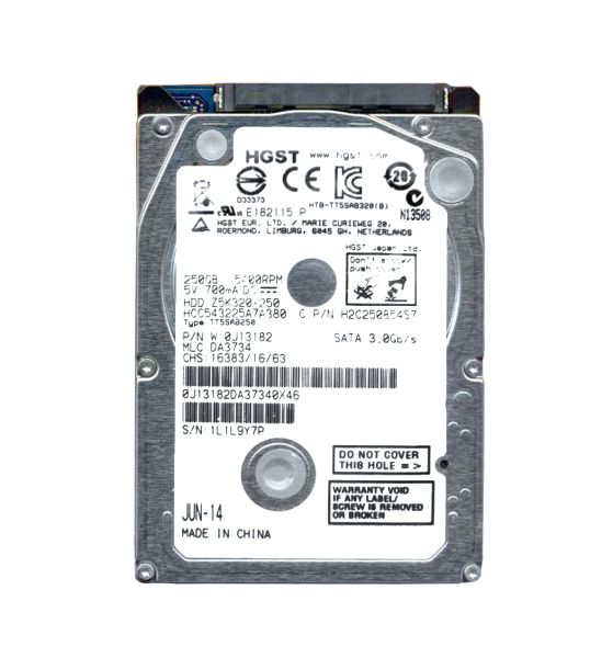 HCC543225A7A380 Hitachi CinemaStar Z5K320 250GB 5400RPM SATA 3Gb/s 8MB Cache 2.5-inch Hard Drive