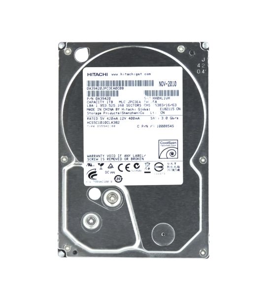 HCS5C1010CLA382 Hitachi CinemaStar 5K1000 1TB 5400RPM SATA 3Gb/s 8MB Cache 3.5-inch Hard Drive