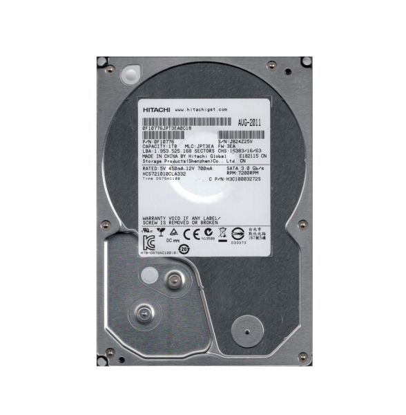 HCS721010CLA332 Hitachi CinemaStar 7K1000.C 1TB 7200RPM SATA 3Gb/s 32MB Cache 3.5-inch Hard Drive