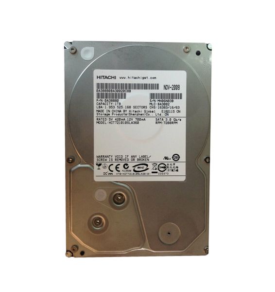 HCT721010SLA360 Hitachi CinemaStar 7K1000.B 1TB 7200RPM SATA 3Gb/s 16MB Cache 3.5-inch Hard Drive