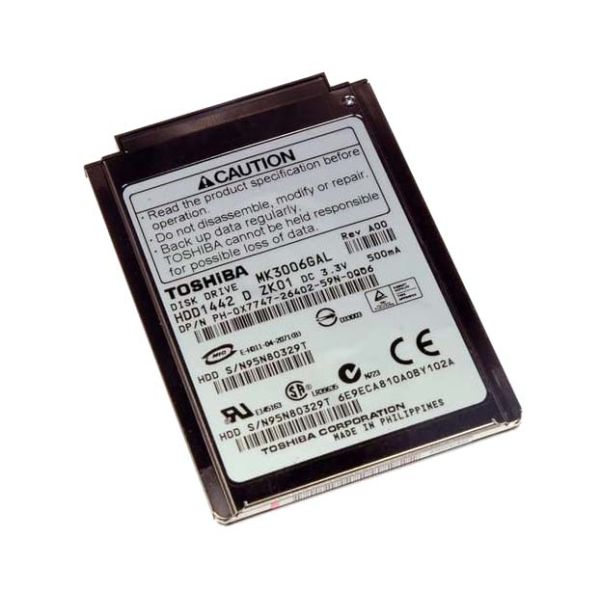 HDD1442A Toshiba 30GB 4200RPM ATA-100 2MB Cache 1.8-inch Hard Disk Drive