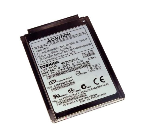 HDD1442D Toshiba 30GB 4200RPM ATA-100 2MB Cache 1.8-inch Hard Disk Drive