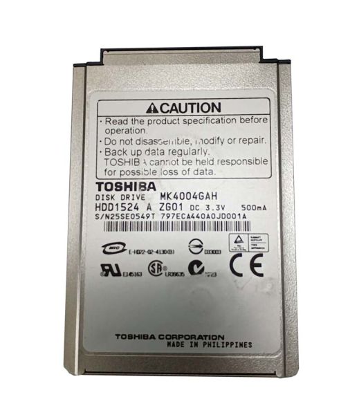 HDD1524S Toshiba 40GB 4200RPM ATA-100 2MB Cache 1.8-inch Hard Disk Drive