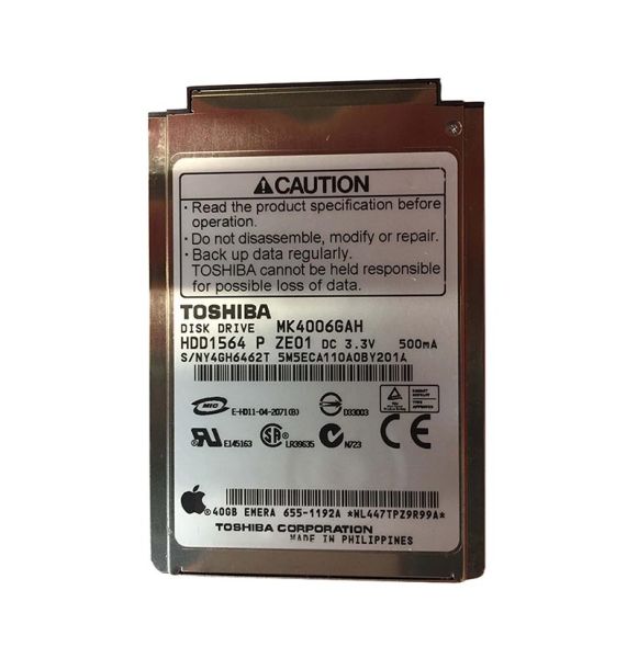 HDD1564A Toshiba 40GB 4200RPM ATA-100 2MB Cache 1.8-inch Hard Disk Drive