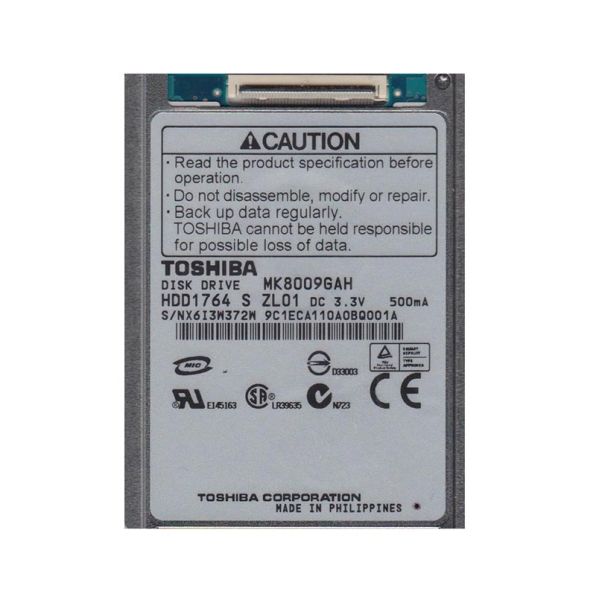 HDD1764S Toshiba 80GB 4200RPM Ultra ATA-100 2MB Cache 5mm 1.8-inch Embedded Mobile Hard Drive