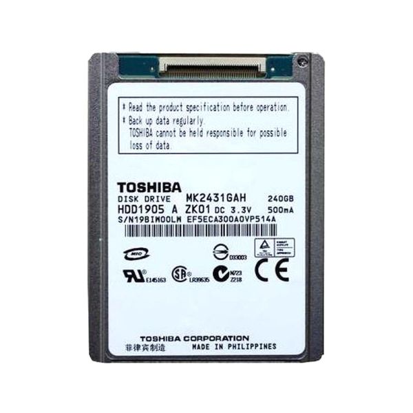 HDD1905 Toshiba 240GB 4200RPM ATA-100 8MB Cache 1.8-inch Internal Hard Drive