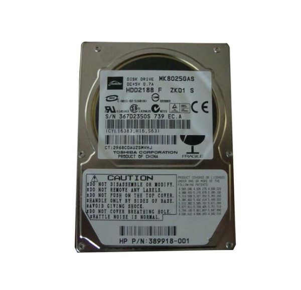 HDD2188F Toshiba 80GB 4200RPM ATA-100 8MB Cache 2.5-inch Hard Disk Drive