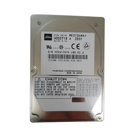 HDD2718 Toshiba 2.16GB 4200RPM ATA-33 128KB Cache 2.5-inch Hard Disk Drive