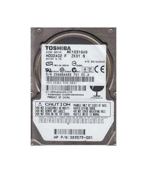 HDD2A02F Toshiba 100GB 4200RPM IDE Ultra ATA-100 8MB Cache 2.5-Inch Notebook Hard Disk Drive