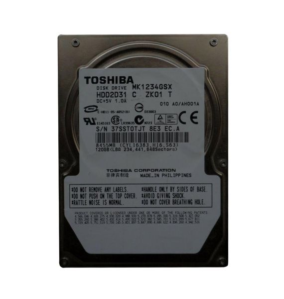 HDD2D31C Toshiba 120GB 5400RPM SATA 150Mb/s 8MB Cache 9.5mm 2.5-Inch Laptop Hard Drive