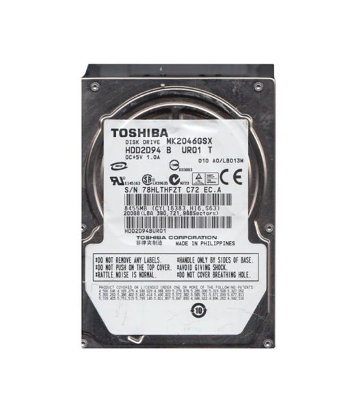 HDD2D94 Toshiba 200GB 5400RPM SATA 3GB/s 8MB Cache 2.5-inch Hard Disk Drive