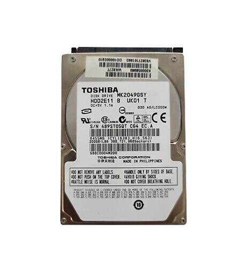 HDD2E11S Toshiba 200GB 7200RPM SATA (SATA-II) 3GB/s 16MB Cache Super Slimline 9.5mm 2.5-Inch Notebook Hard Disk Drive