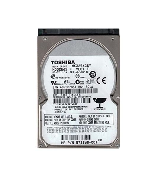 HDD2E62C Toshiba 320GB 7200RPM SATA 3GB/s 16MB Cache 2.5-inch Hard Disk Drive