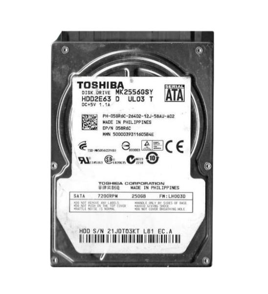 HDD2E63 Toshiba 250GB 7200RPM 16MB Cache 2.5-inch SATA 3GB/s Laptop Hard Drive